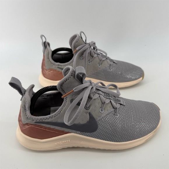 Nike Shoes - Nike Free TR 8 Premium Women's Running Shoes Gray Silver Rose Size 8